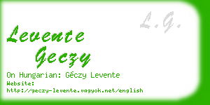 levente geczy business card
